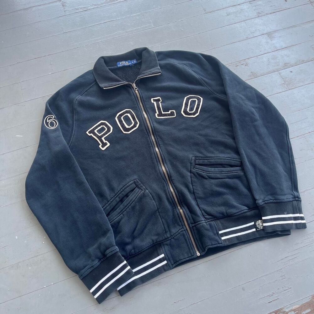 Polo Ralph Lauren Spellout Full Zip Old Money Y2K Longsleeve